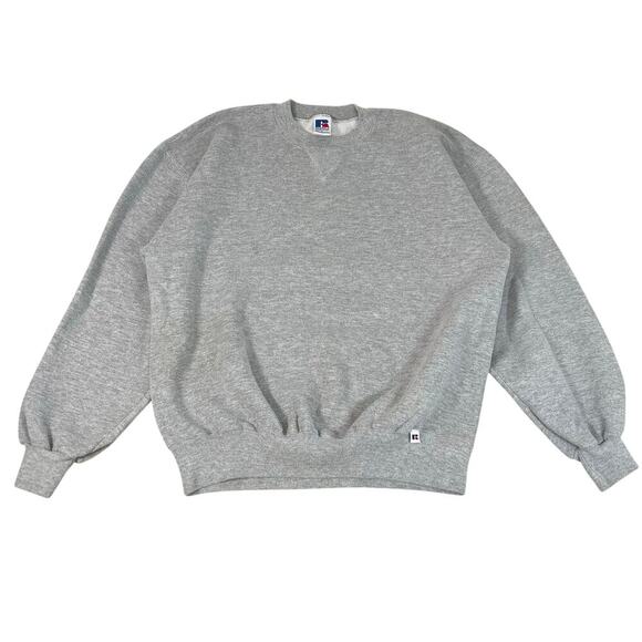 Vintage Russell athletic grey crewneck sweater size large made in usa - Picture 1 of 8